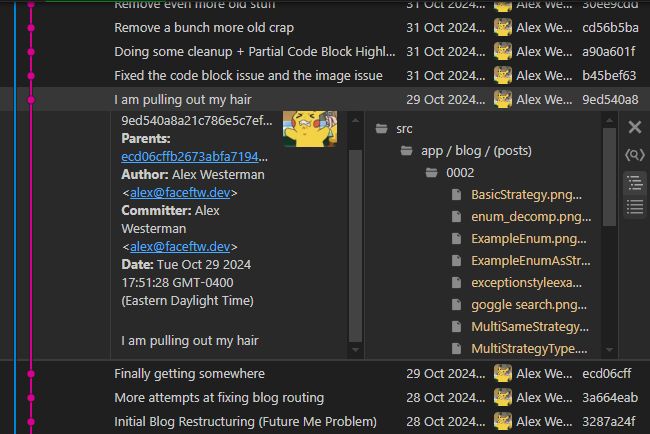 I'm usually better at commit messages trust me